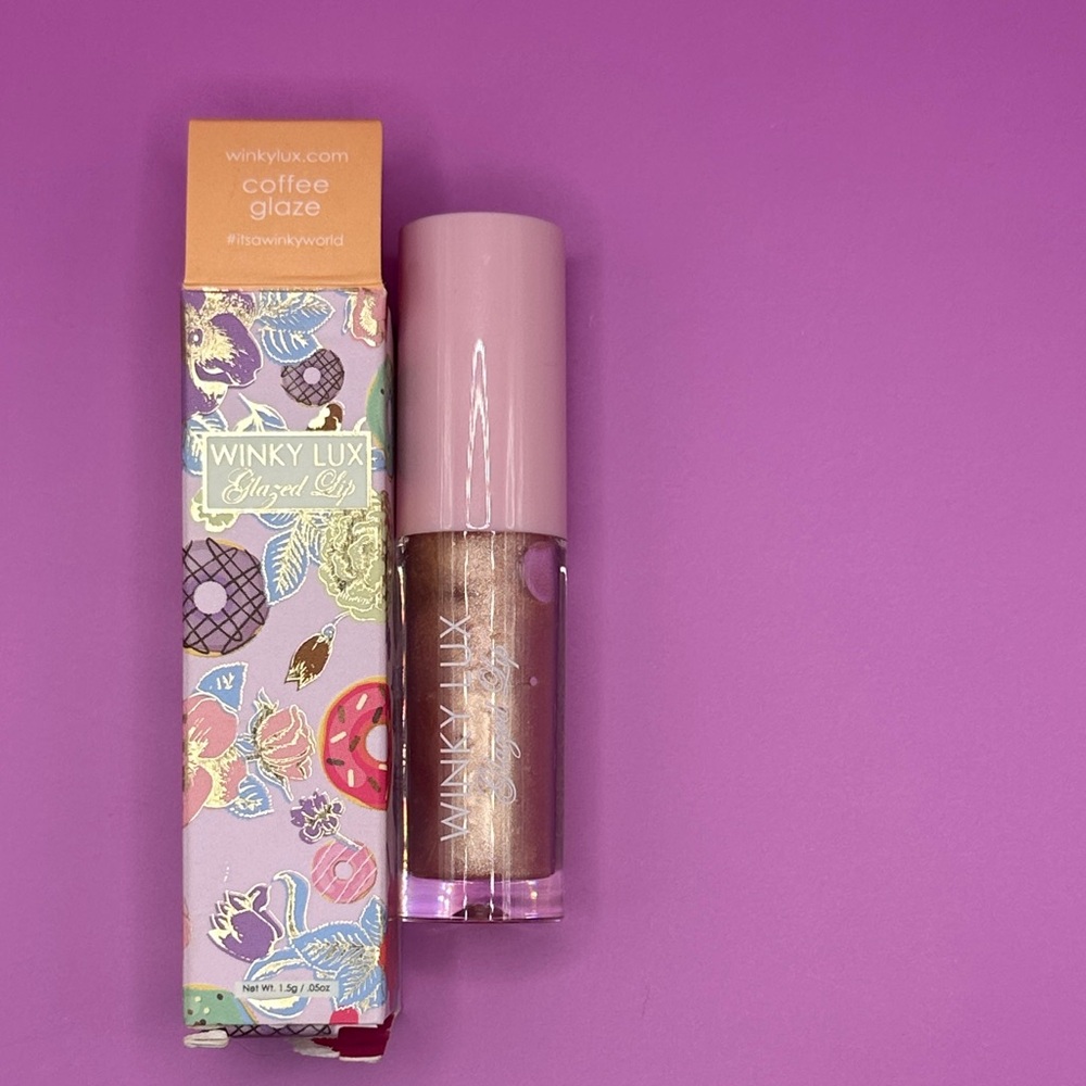 WINKY LUX Coffee Glaze Shimmer Lip Gloss - Rose Gold Shimmer